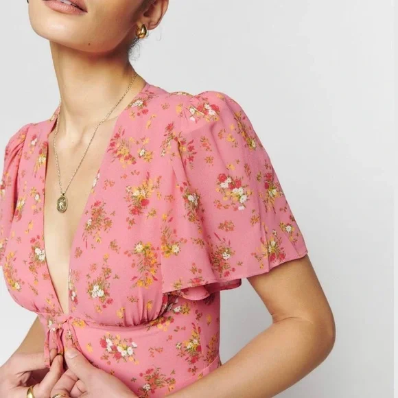 Reformation Floral Pink Dress - Picture 6 of 11
